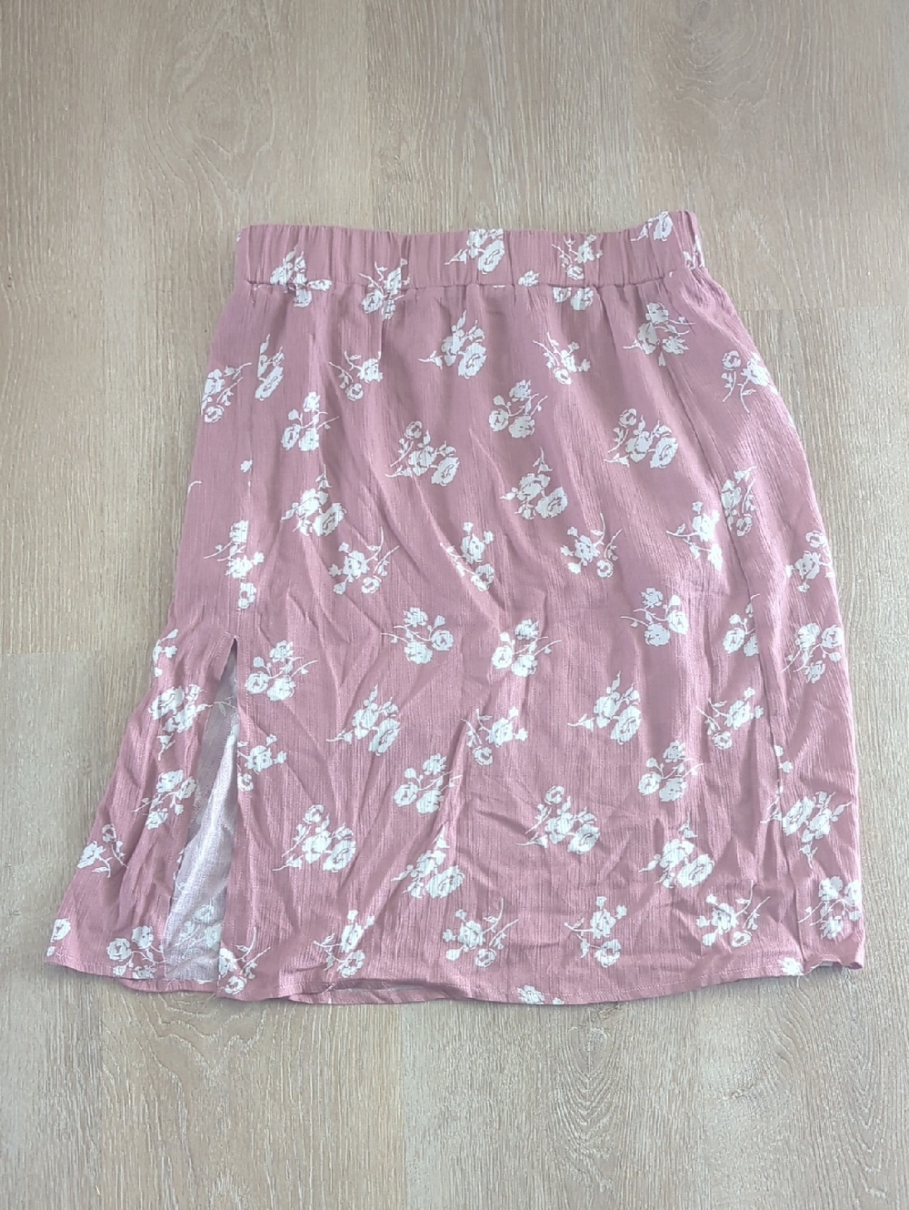 Women's Orb Pink Floral Side-Slit Skirt